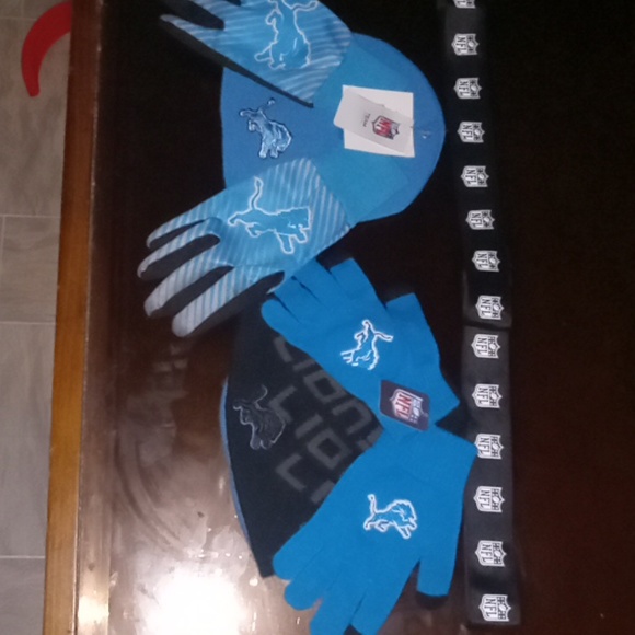 Detroit lions 2 Scully hats and Gloves 🧤 - Picture 2 of 3